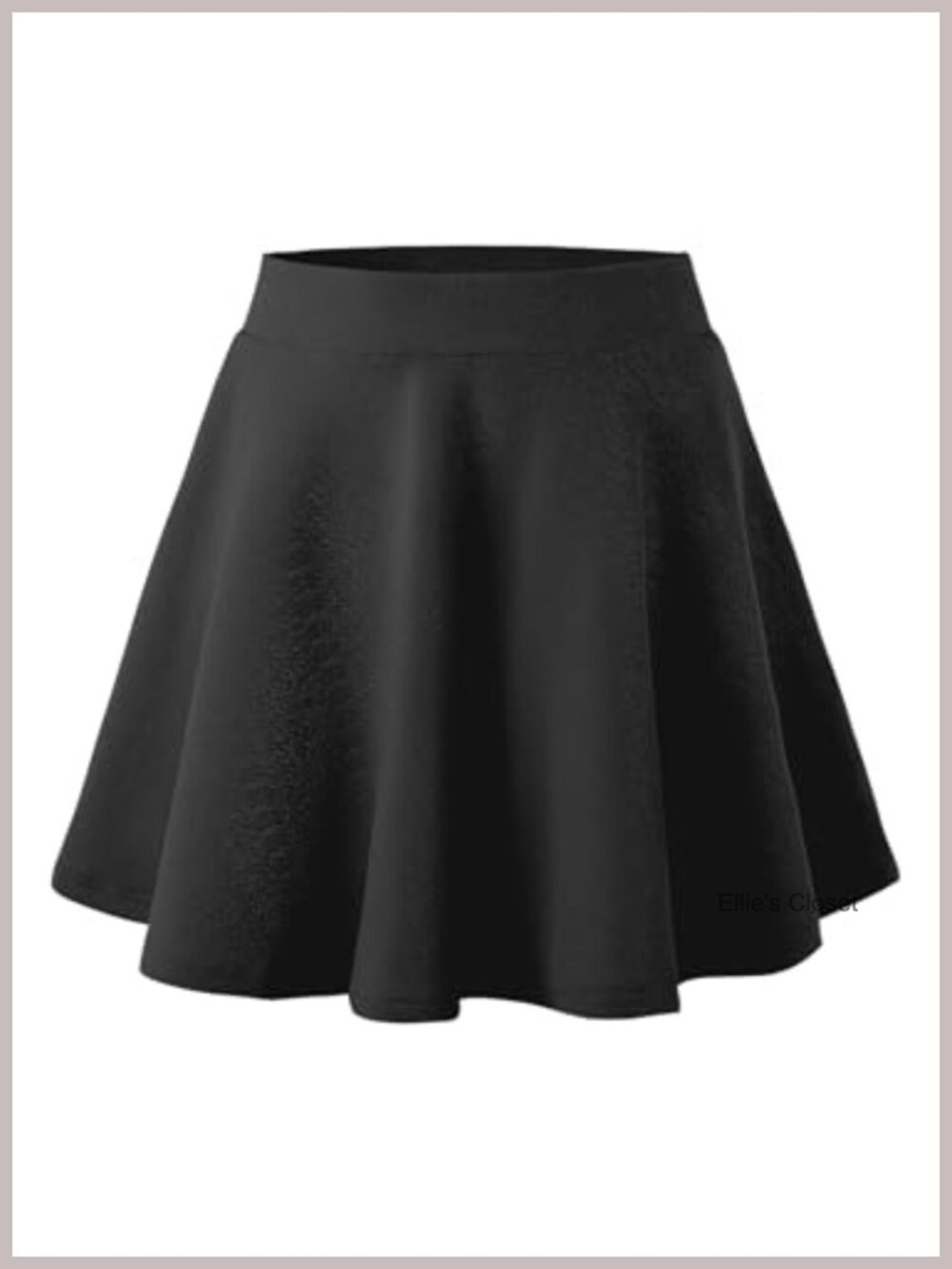 Girls Pleated Mini Skater Skirt Polyester Spandex High Waist Flared School